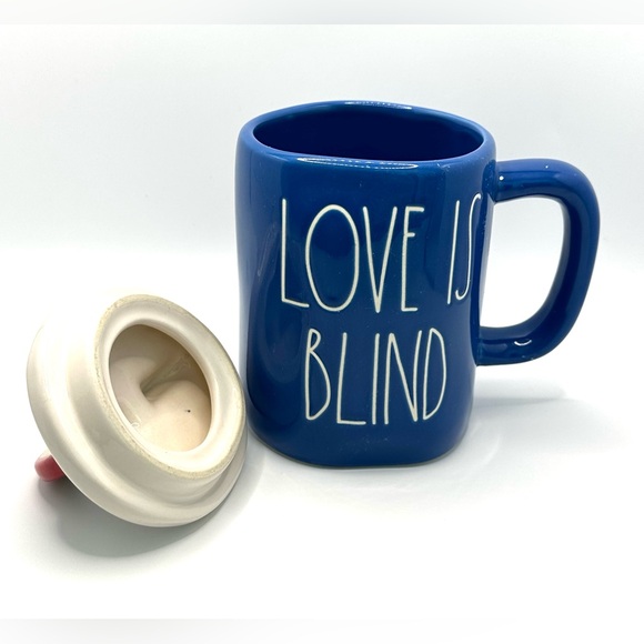 Rae Dunn ‘Love is Blind’ Mug with Rainbow Topper - Picture 4 of 9